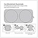 Cartman Windshield Sun Shade 63 x 34 Inch, Powerful UV Ray Deflector, Keep Your Vehicle Cool and Damage Free, Snow Shade