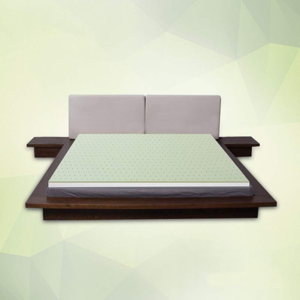 SQINAA Latex Mattress Topper,negative Oxygen Ions Infused Breathable Natural Medium Firmness Foldable Dormitory Student Tatami Sleeping Mattress Sleeping Mat Sleeping Pad-white 180x200cm(71x79inch)
