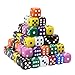 Dice Gaming Set 100 Six Sided Dice 10 Colors with Storage Bag - 50 Dice Games Book Included