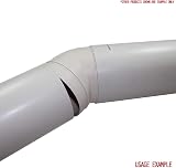 Kair 150mm 6in Plastic Ducting 45 Degree Elbow Bend White Spigot view 5