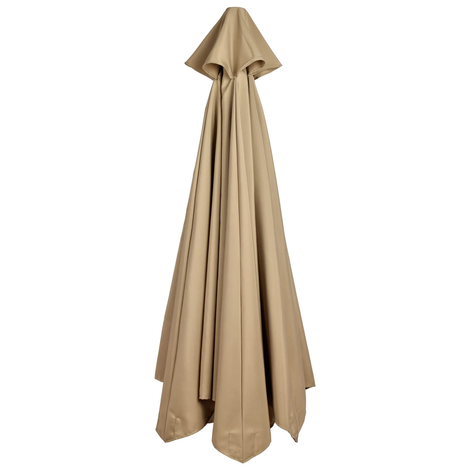 Yitekrg 9.8FT Patio Umbrella Replacement Canopy 6 Ribs Outdoor Umbrella Canopy Market Replacement Umbrella Top for Backyard Garden Beach(Khaki)