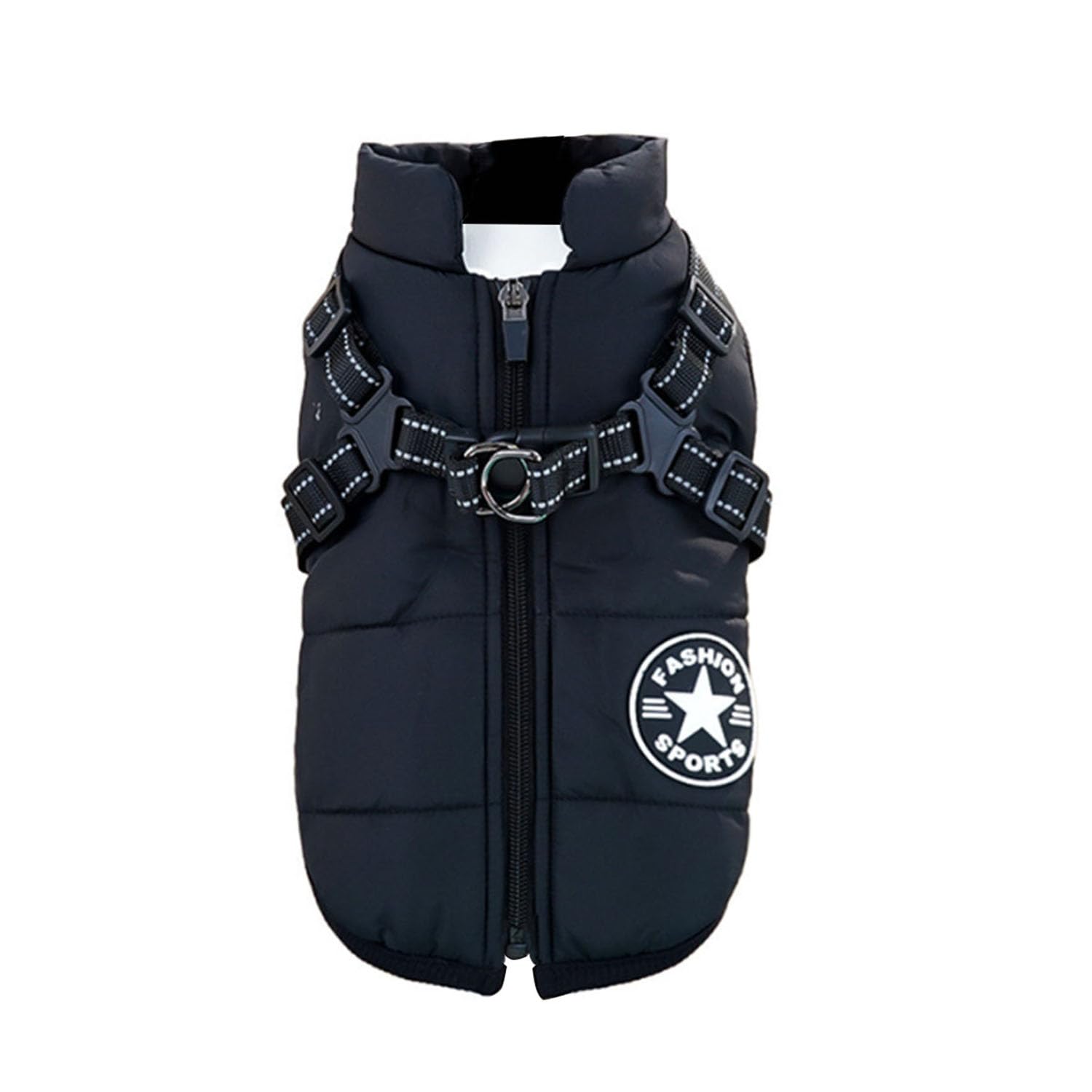 Eezita Winter Puppy Coat - waterproof, reflective jacket to keep small pets warm and visible in snow rain. for Small, Medium, Dogs（black M）