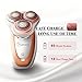 Hatteker Women's Hair Removal Ladies Electric Shaver Razor Epilator for Women 3 in 1 Body Hair Bikini Trimmer for Legs Facial Cleaning Brush Waterproof Wet Dry Cordless USB Rechargable Painless