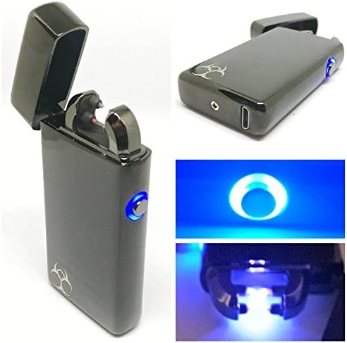 Alien Impulse LED Halo Plasma Arc Lighter Micro USB Rechargeable (LED Halo Gunmetal)