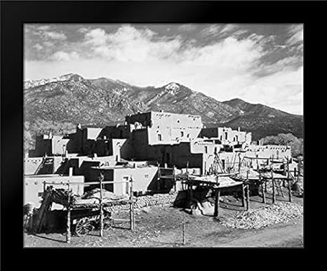 Amazon ニューヨーク市 バックグラウンドの山 タオスプエブロ国立歴史的ランドマーク ニューメキシコ 1941年 Adams Ansel による額入りアートプリント 18x15 Inches Bsm Ex 64 Bss 18x15 アートフレーム ポスター オンライン通販