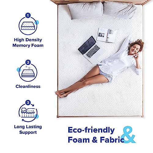 Olee Sleep 10 Inch Gel Layer Top Memory Foam Mattress Queen, Medium