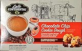 Cafe Continental CHOCOLATE CHIP COOKIE DOUGH Cappuccino 12 Cups. Single Serve Brew Cups, Keuring 2.0. (Chocolate Chip Cookie Dough)