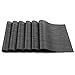 U'Artlines Placemats, Heat-Resistant Placemats Stain Resistant Anti-Skid Washable PVC Table Mats Woven Vinyl Placemats, Set of 6 (Black)