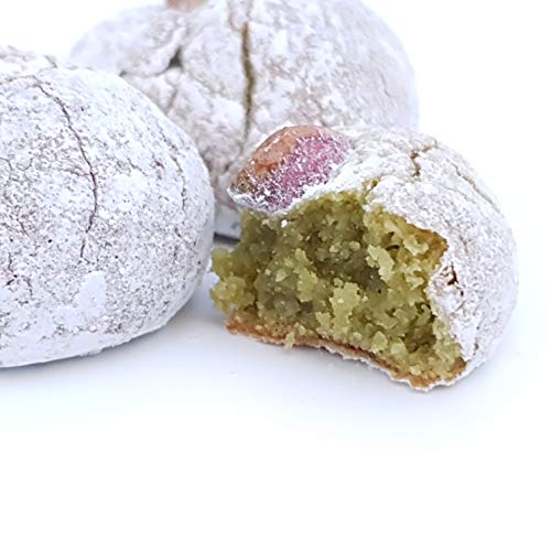 RAREZZE - Paste di mandorla siciliana al PISTACCHIO, produzione ARTIGIANALE, preparate ALL'ORDINE in monoporzione. Confezione regalo decorata (gr.400). RAREZZE: la pasticceria tradizionale di Sicilia - immagine 6