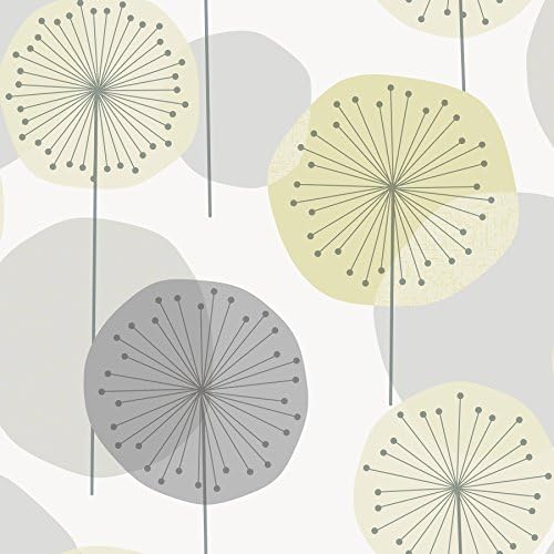 Eco Wallpaper WV5660 Grey Floral Geometric Wallpaper