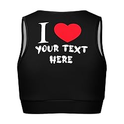 Custom Bras for Women Personalized Crop Top With