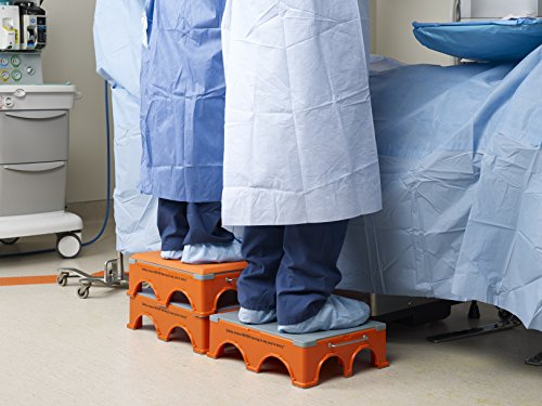 Ergo-Step Stool, Stackable, Orange (2 top stools and 2 bottom stools)