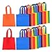 Shappy 24 Pack 6 Colors Party Gift Bags Favor Tote Bags Non-Woven Treat Bags with Handles for Christmas Party Favor Gifts, 8 by 8 Inches