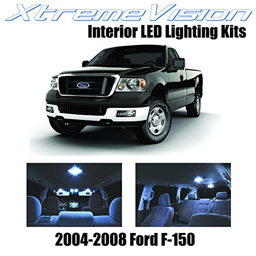 XtremeVision Ford F-150 F150 2004-2008 (5 Pieces) Cool White Premium Interior LED Kit Package + Installation Tool
