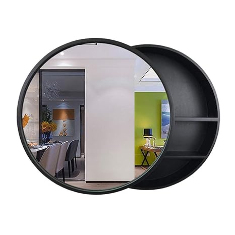 Sdk Mirror Round Bathroom Cabinet Bathroom Wall Storage Cabinet