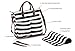 Classic Striped Black and White Cotton Diaper Bag including Changing Pad by Wasserstein