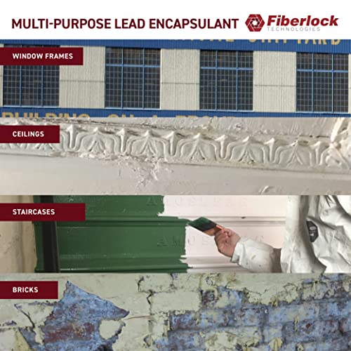 FIBERLOCK LBC III Industrial Lead Encapsulant, Lead Encapsulating Paint 5801 5 Gallon, White