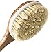 Conquer Beauty - Dry Brushing Body Brush with Massage Nodes - Bamboo Long Handle Back Scrubber for Shower Brush with Natural Boar Bristles - Skin Care Exfoliator Reduce Cellulite Bath & Spa - 1 Piece