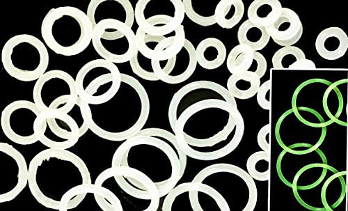 Bandaru Organics Green Glow in The Dark Silicone O-Rings (Pack of 10)