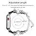 NaHai Band Compatible Apple Watch 38mm 42mm, Leather Replacement Wristband Adjustable Lobster Clasp Bracelet for Apple Watch Series 3, Series 2, Series 1, Sport, Edition