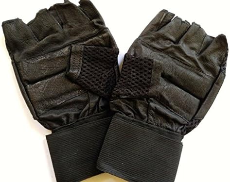 MUSCLE FX Wristwrap Weight Lifting Gloves Universal Size