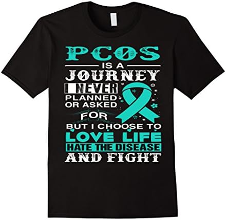 Men's Fighting PCOS Tshirt 3XL Black