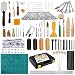 Caydo Leather Craft Tools Kit with Instructions, Leather Sewing Tools, Punch Tools, Rivets Tools, Stamping Set and Wooden Handle Nylon Hammer for Leather Craft and Saddle Making Tools primary