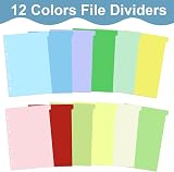 Thboxes File Dividers A4 3 Pack 12 Part Multi Hole Punched Colourful view 3