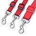Double Dog Leash Coupler, PETBABA 1-1.6FT Long Adjustable Training Dog Lead for 2 Dogs Black L
