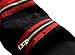 Men's Black Zipper Ripped Straight Slim Moto Biker Jeans, Black&red, 34