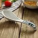 XYTMY Ceramics Soup Spoon Hand Painted Flower Porcelain Handle Chinese Asian Rice Spoon Appetizer Tableware Set of 5 Light Weight Gift for Housewife Friends Familyends and Family