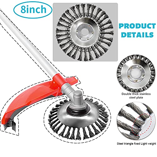 8inch Upgraded Weed Eater Head Weed Wired Trimmer Blades Unbreakable