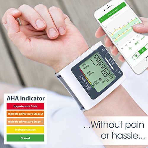 Blood Pressure Monitor Wrist with Bluetooth Large Screen Display on Machine BP Wrist Cuff