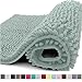 KANGAROO Luxury Chenille Bath Rug, 30x20, Extra Soft and Absorbent Shaggy Bathroom Rugs, Machine Wash Mat, Strong Underside, Plush Carpet Mats for Kids Tub, Shower and Bath Room, Seafoam Blue