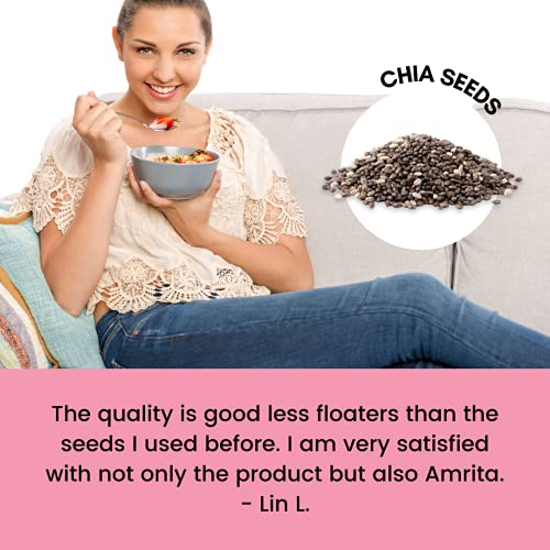 Amrita Foods Chia Seeds, 2 lb, Top 9 Allergy Free, GlutenFree, Dairy