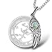 Archangel Michael Sigil Amulet Magic Powers Angel Wing Charm Green Quartz Pendant 18 Inch Necklace