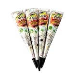 4 Tube White India Painting Tattoo Paste Cone Body Sticker Tattoo Art Painting lace Prime Art Stencil Set