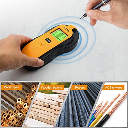 Stud Finder,VSTM 4 in 1 Multi Function Electronic Stud Sensor Wall Scanner Detector Center Finding with Digital LCD Display for Studs Wood Metal Live AC Wire Detection - Thumbnail 7