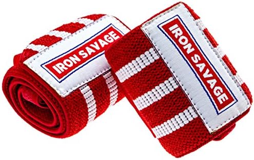 Iron Savage Wrist Wraps For Weight Lifting – 18 inches – Premium Quality Built For Great Wrist Support, Powerlifting, Bodybuilding, Cross Training and Strength Training