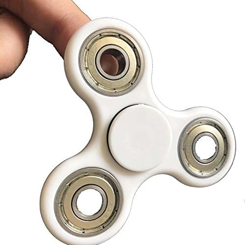 Tri-Spinner Fidget Toy 3D Printing Ceramic Bearing EDC Focus Toy for Killing Time (White)