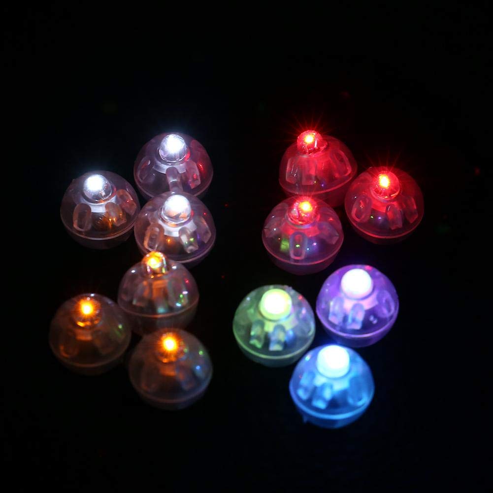 Fdit 100Pcs/lot Round Led Ball Lamps Paper Lantern Balloon Party Wedding Party Birthday Festival Decorative Lights Multipul Color Choices(1#)