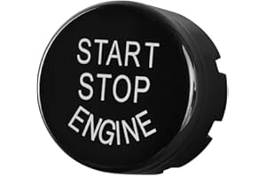Angelguoguo Start Stop Engine Switch Button Cover for BMW 1 2 3 5 X1 X3 X4 X5 X6 Series F Chassis F20 F21 F22 F30 F35 F10 F18 Etc with Off Button (Black)