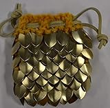 Dice Bag in Knitted Scale Armor - Dragon Hoard