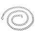 NYC Sterling Men's 7MM Solid Sterling Silver .925 Curb Link Chain Necklace, Made in Italy. (20 Inch)