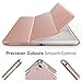 MoKo Case for iPad Pro 12.9 - Slim Lightweight Smart Shell Stand Cover with Translucent Frosted Back Protector for Apple New iPad Pro 12.9 Inch 2017 & 2015 Tablet, Rose GOLD (with Auto Wake/Sleep)