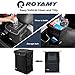 ROYAMY Car Trash Can with Lid,Car Trash Bag Hanging with Storage Pockets-Collapsible and Portable Car Garbage Can-100% Leak-Proof Vinyl Inside Lining (2.65 gal)