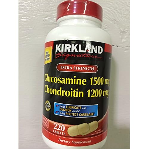 Kirkland Signature Glucosamine HCI 1500mg Chondroitin Sulfate 1200mg 220 Tablets / New Increased Count image