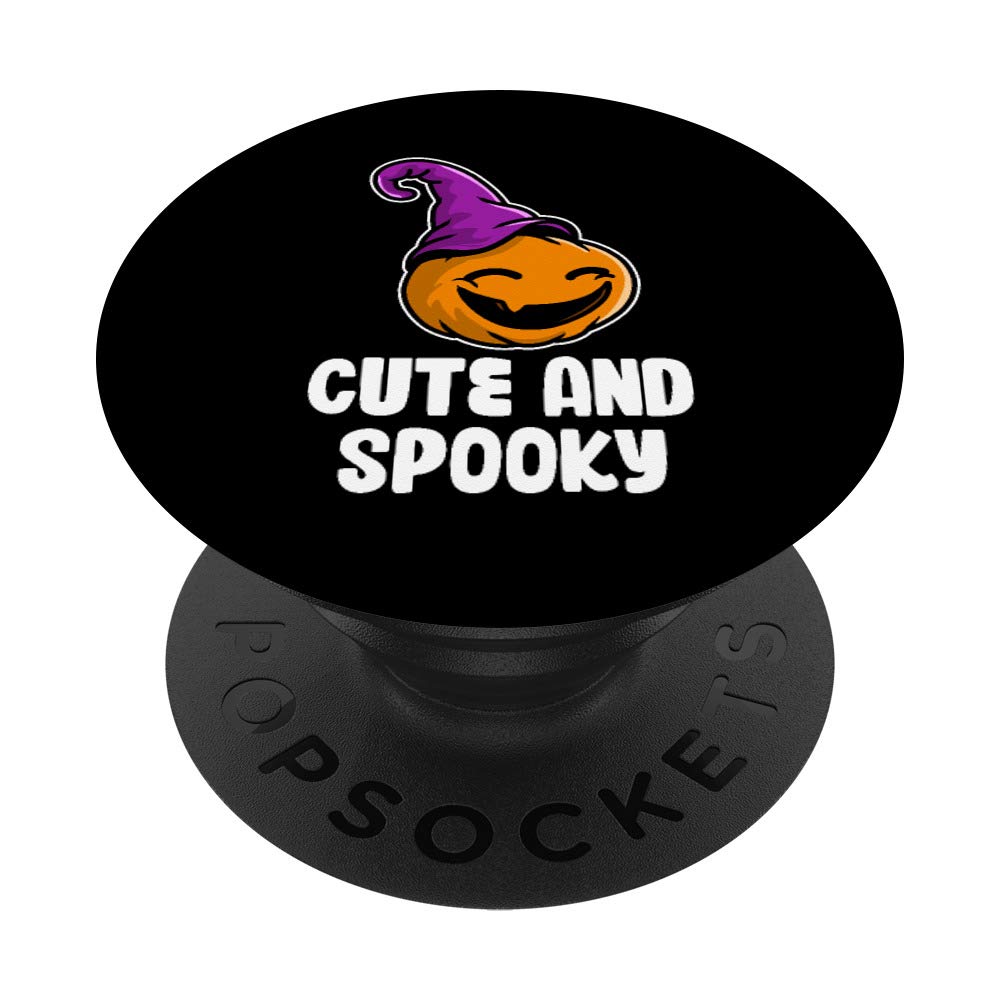 Cute and Spooky Pumpkin Witch Cute Halloween PopSockets Swappable PopGrip
