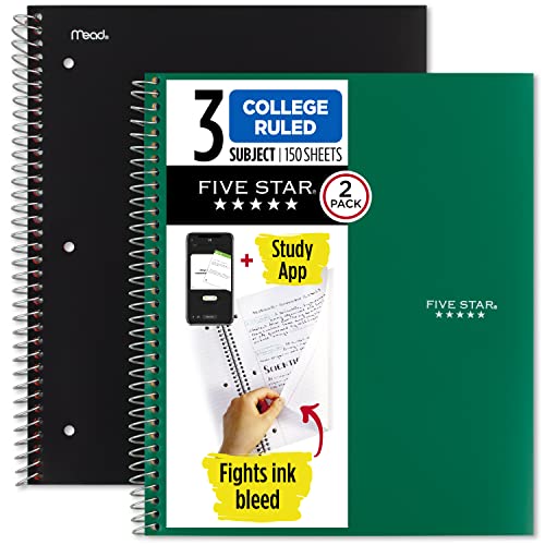 Five Star 3 Subject Spiral Notebook