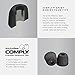 RevJams Play2 Wireless Earbuds - Sweatproof and Water Resistant, Bluetooth Earphones, Ear Loop Design with Comply Memory Foam Stabilizer Sport Ear Tips - Black